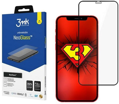 Захисне скло 3MK NeoGlass для iPhone 12 Mini Black (5903108292313)