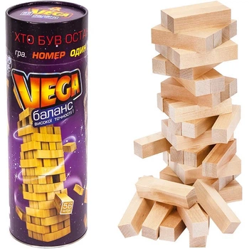 Игра большая настольная дженга башня "Vega" укр.