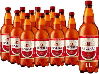 Арсенал Міцне світле фільтроване 1 л × 12, ПЕТ