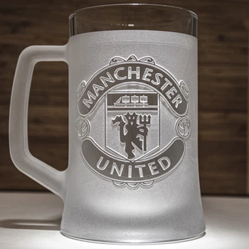 Келих для пива з гравіюванням логотипу ФК Манчестер Юнайтед FC Manchester United