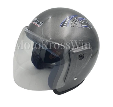 Мото шлем открытый для скутера и мотоцикла р.L-XL (59-60см), темно-серый