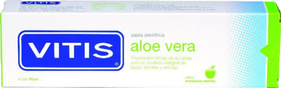 Зубна паста Vitis Aloe Vera зі смаком м'яти та яблука Vitis Aloe Vera 125 мл (8427426012639)