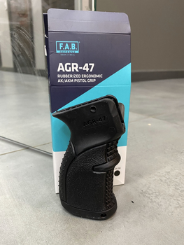Рукоятка пистолетная FAB Defence для АК, Вепрь, Сайга прорезиненная (AGR-47), цвет Черный (241632)