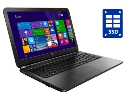 Ноутбук HP 250 G3 / 15.6" (1366x768) TN / Intel Core i3-4005U (2 (4) ядра по 1.7 GHz) / 4 GB DDR3 / 320 GB HDD / Intel HD Graphics 4400 / WebCam / Win 10 Home б/в