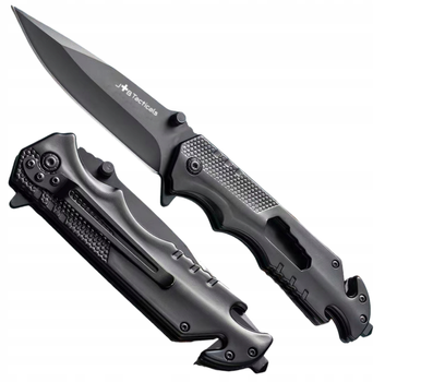 Спасательный Складной Многофункциональный Нож JB Tacticals FINKA EDC HUNTING 12 Черный