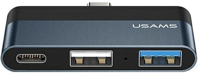 Адаптер Usams HUB USB 2.0/USB 3.0/USB-C Grey (6958444945613)