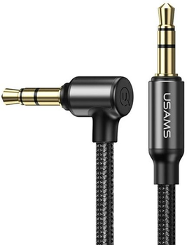 Kabel audio Usams jack 3.5 mm - 3.5 mm 1.2 m Black (6958444977324)