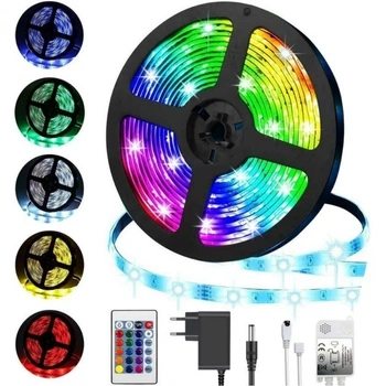 Умна світлодіодна стрічка з пультом smd 5050 RGB 5 м