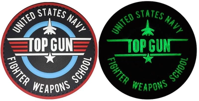 Нашивка ПВХ United Nates Fighter Weapons School Top Gun BLSC (светится в темноте)