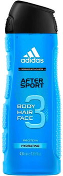 Гель для душу Adidas After Sport Body Hair Face 3 In 1 Shower Gel 400 мл (3607340721083)