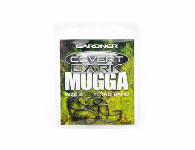 Карповий Гачок Gardner COVERT DARK MUGGA HOOKS BARBED SIZE 6 (20шт),BDMH6