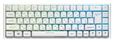 Клавиатура игровая 2E Gaming KG350 RGB 68key USB White Ukr