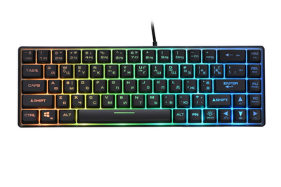 Клавиатура 2E Gaming KG345 RGB 68key USB Transparent
