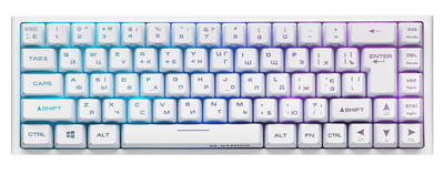 Клавиатура игровая 2E Gaming KG360 RGB 68key WL White Ukr