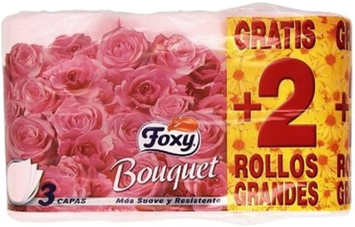 Туалетний папір Foxy Bouquet Color 3 Layers 4 + 2 рулони (8437005901452)