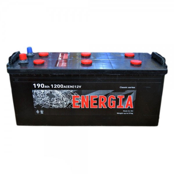Акумулятор автомобільний 190ач 1200а "+" праворуч Energia, 22396