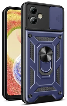 Чехол Camshield c кольцом-подставкой на Motorola G14 dark blue