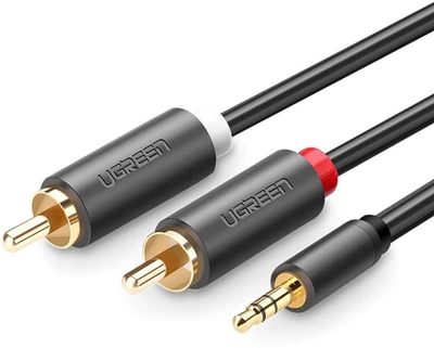 Кабель Ugreen AV102 AUX 3.5мм TRS-RCAx2 M/M 5.0м Черный (10513)