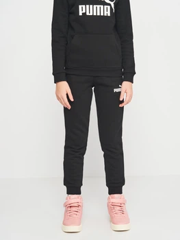 Дитячі теплі спортивні штани-джогери для дівчинки Puma ESS Sweatpants FL cl G 58703801 104 см Puma Black (4063697161221)