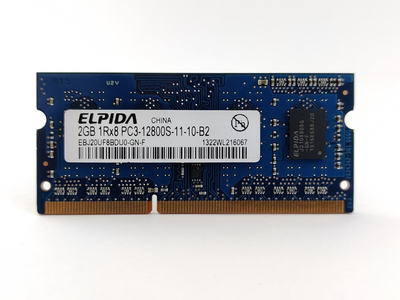 Оперативная память для ноутбука SODIMM Elpida DDR3 2Gb 1600MHz PC3-12800S (EBJ20UF8BDU0-GN-F) 12897 Б/У
