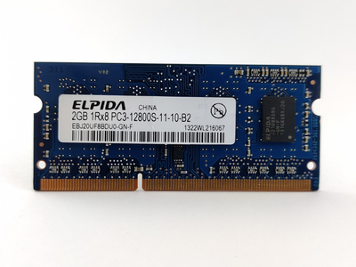 Оперативная память для ноутбука SODIMM Elpida DDR3 2Gb 1600MHz PC3-12800S (EBJ20UF8BDU0-GN-F) 12898 Б/У