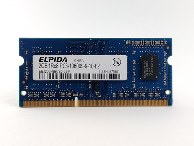Оперативная память для ноутбука SODIMM Elpida DDR3 2Gb 1333MHz PC3-10600S (EBJ20UF8BCS0-DJ-F) 12861 Б/У