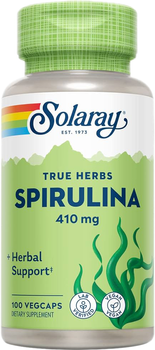 Натуральна харчова добавка Solaray Spirulina 100 капсул (0076280713527)