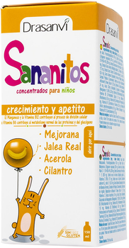 Натуральна харчова добавка Drasanvi Sananitos Crecimiento Y Apetito 150 мл (8436044515309)