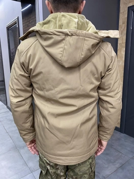 Куртка тактична WOLFTRAP Softshell, колір Койот, розмір XL, зимова чоловіча куртка софтшел для військових