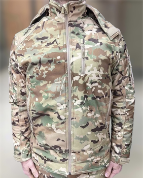 Куртка тактическая зимняя Softshell, Single Sword, Мультикам, M, теплая зимняя куртка для военных софтшелл