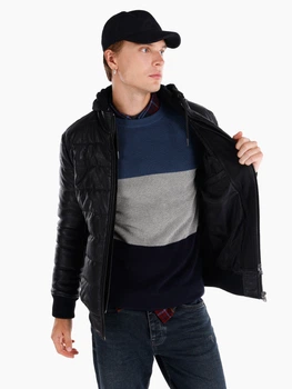 Куртка демісезонна з капюшоном чоловіча Colin's CL1064987BLK M Black (CL1064987BLK_M)