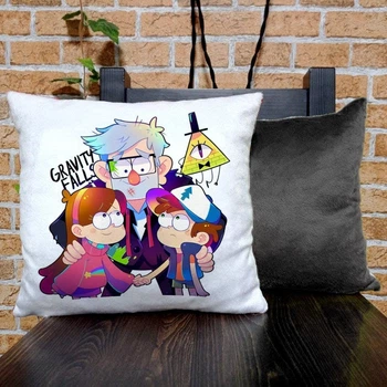 Подушка плюшевая квадратная 32х32см с принтом Гравити Фолз Gravity Falls 03