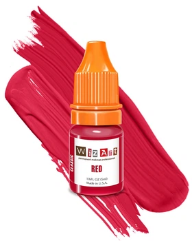 Пігмент WizArt RED серії Classic для перманентного макіяжу губ 5 мл