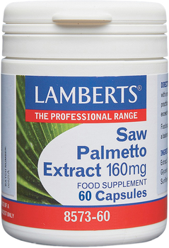 Натуральна харчова добавка Lamberts Saw Palmetto Extracto 160 мг 60 таблеток (5055148412920)