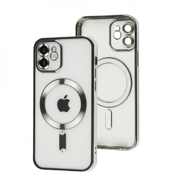 Чохол Fibra Chrome with MagSafe + захист камери для Apple iPhone 12 (6.1") Silver