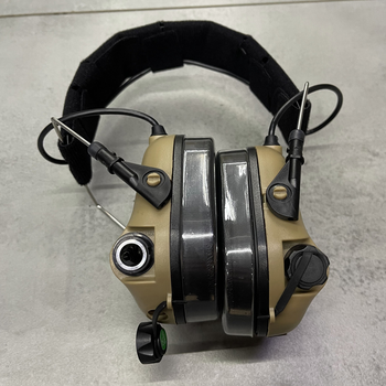 Навушники тактичні Earmor M31, активні, NRR 22, колір – Койот, активні навушники військові (243810)