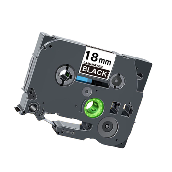 Картридж Brother P-Touch TZe-345 18 мм білий/чорний, стрічка ламінована