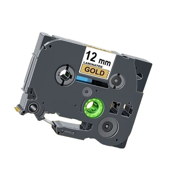 Картридж Brother P-Touch TZe-831 12 мм черный/золотистый, лента ламинированная