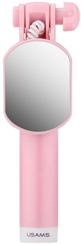 Selfie Stick Usams Mini Mirror różowy (6958444952567)