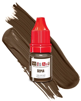 Пигмент WizArt SEPIA серии Basic для перманентного макияжа бровей 5 мл