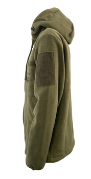 Кофта Tactic4Profi флис хаки с капюшоном с вышивкой Трезубец Воля размер XL (50)