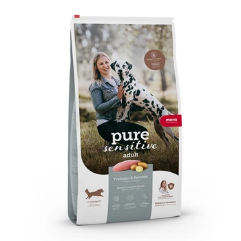 Корм Mera Pure Sensitive Adult Fresh Meat Truthahn & Kartoffel сухий з індичкою для дорослих собак усіх порід 12.5 кг