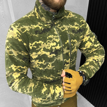 Мужская Флисовая Кофта Tora с карманами / Флиска на молнии пиксель размер 2XL