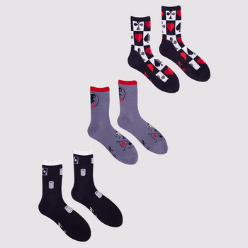 Набір шкарпеток чоловічих Yoclub 3-Pack SKA-0070F-AA00 котон 39-42 3 пари Різнокольоровий (5904921642248)