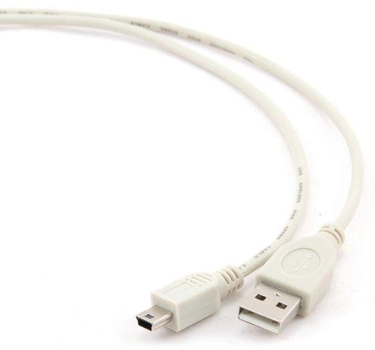 Кабель Cablexpert USB 2.0 — mini USB 0.9 м Білий (CC-USB2-AM5P-3)