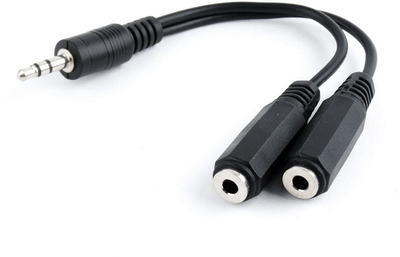 Кабель Cablexpert 3.5 mm audio splitter, 10 cm Black (CCA-415-0.1M)