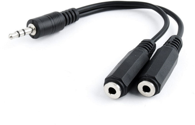 Kabel Cablexpert 3.5 mm audio splitter, 10 cm Black (CCA-415-0.1M)