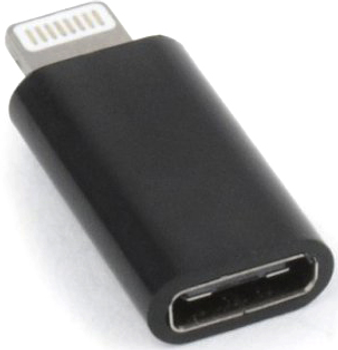 Adapter Gembird Apple Lightning - USB Type-C Czarny (A-USB-CF8PM-01)