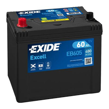 Аккумулятор автомобильный EXCELL 60Ач 480А "+" слева EXIDE, EB605