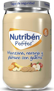 Дитяче пюре Nutriben Apple, Orange, Banana, Banana and Biscuits Potito 235 г (8430094313366)